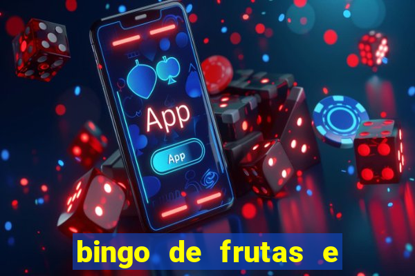 bingo de frutas e legumes para imprimir