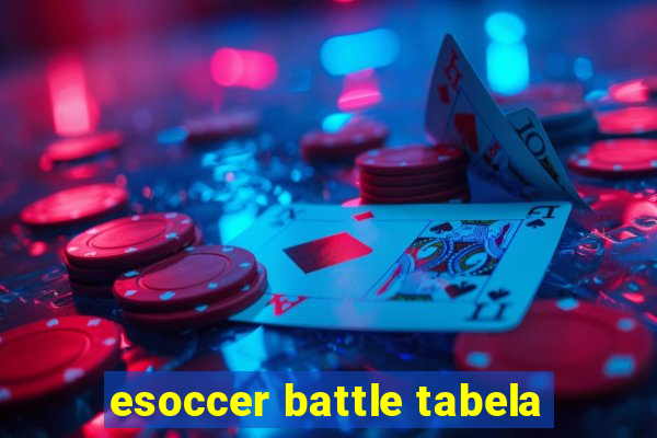 esoccer battle tabela