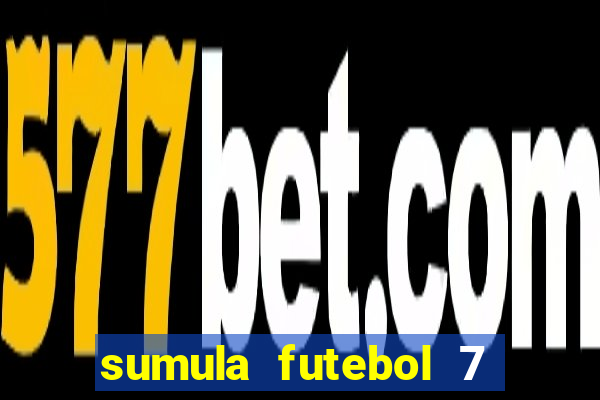 sumula futebol 7 society excel